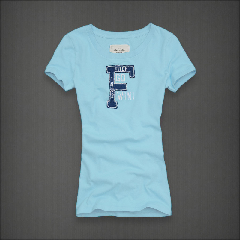 Abercrombie Fitch Mujeres De Cuello Redondo Corto Remera AF8165